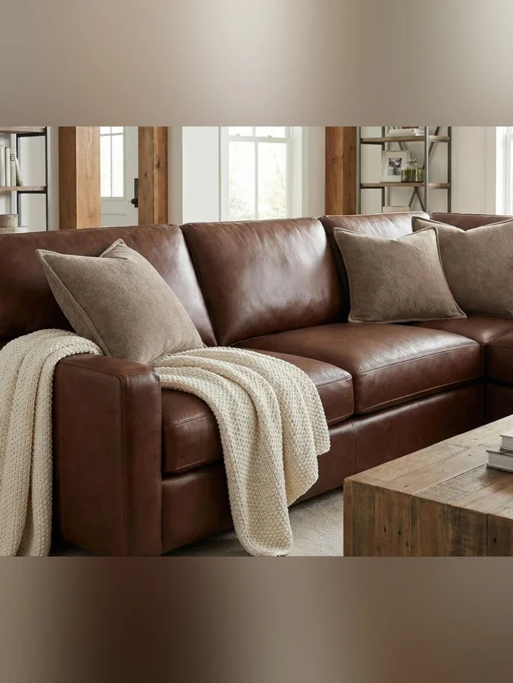 Set Of 2 Taupe Throw Pillow Covers Euro Size 22 X 22